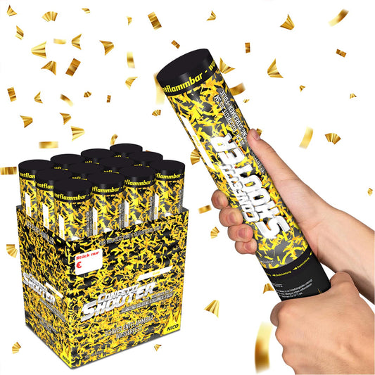NICO Confetti-Shooter 30 cm, Gold metallic - 2 Rollen