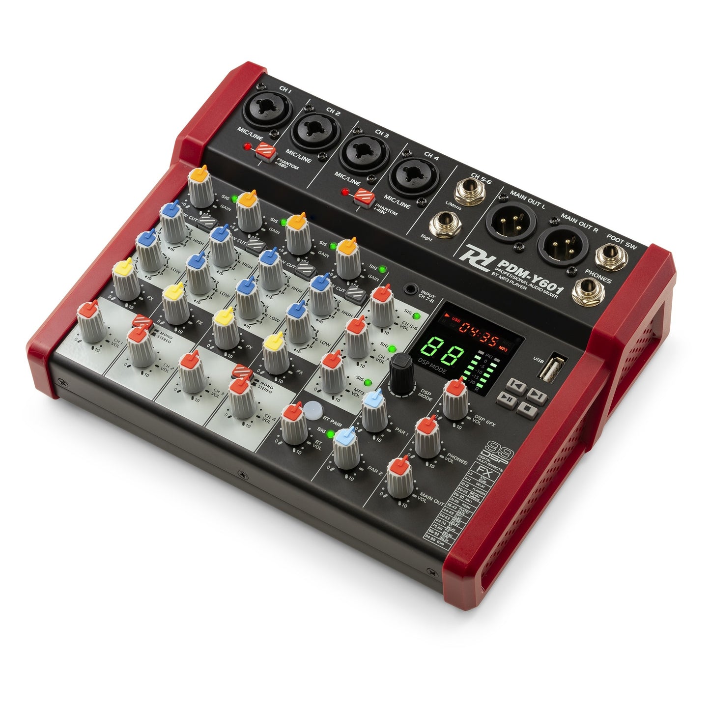 Power Dynamics PDM-Y601 Studio Music Mixer 6-Ch