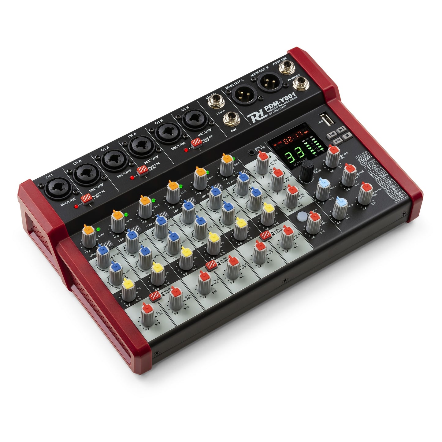Power Dynamics PDM-Y801 Studio Music Mixer 8-Ch
