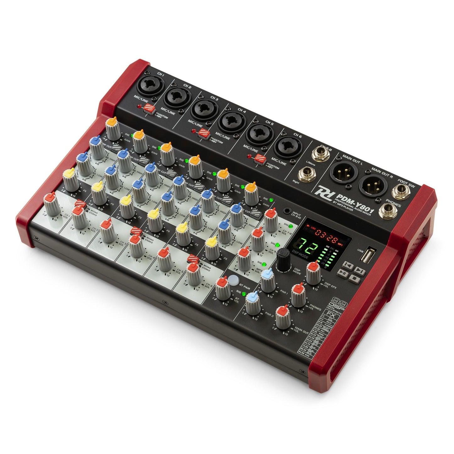 Power Dynamics PDM-Y801 Studio Music Mixer 8-Ch