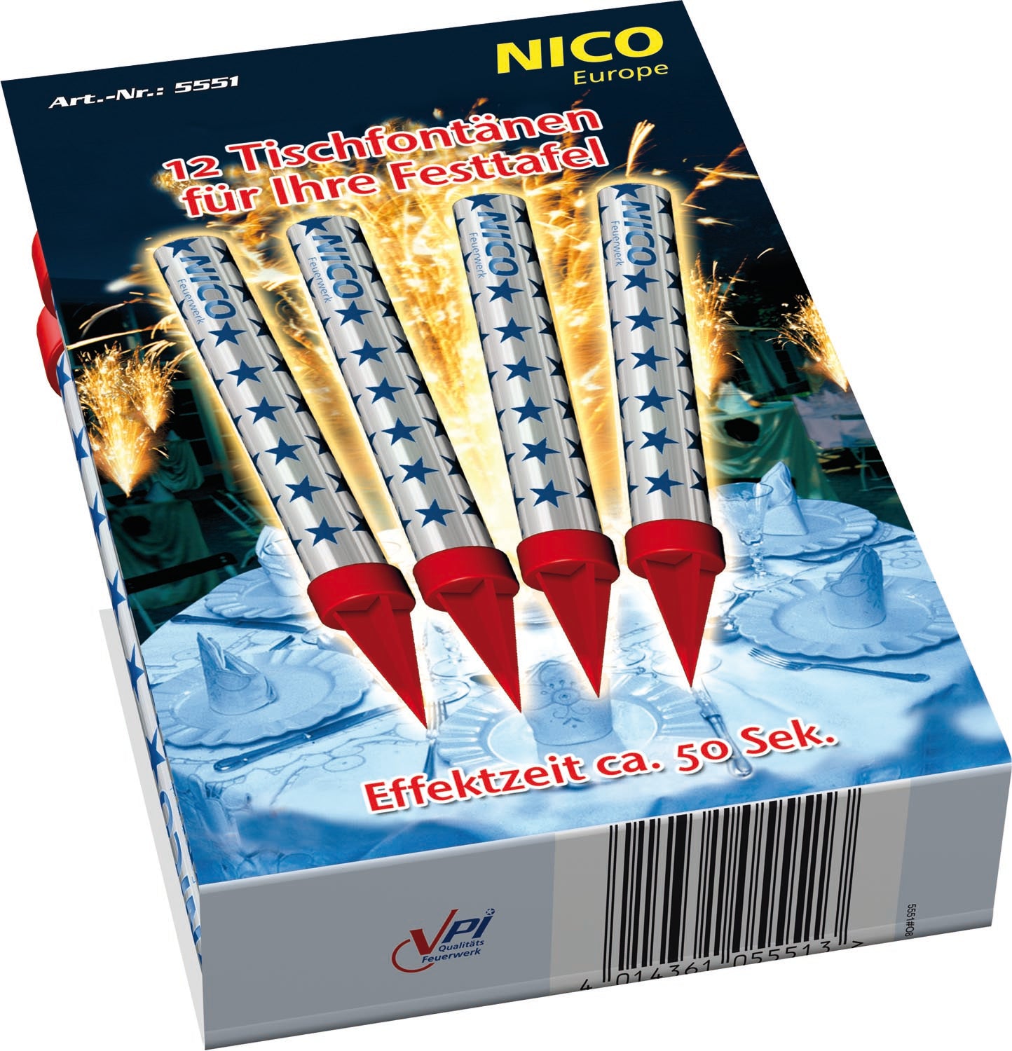 NICO Zaubersterne, ca. 50 s, 12er-Pack - Silber
