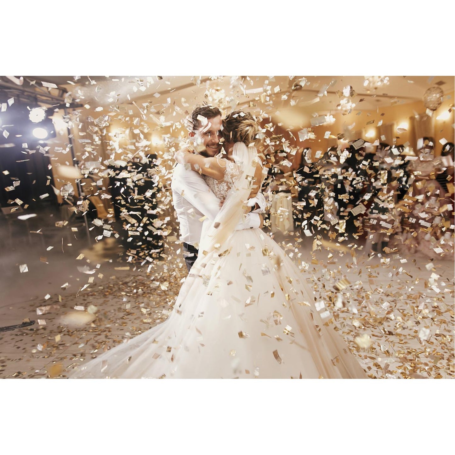 NICO Confetti-Shooter 30 cm, Silber metallic - 2 Rollen