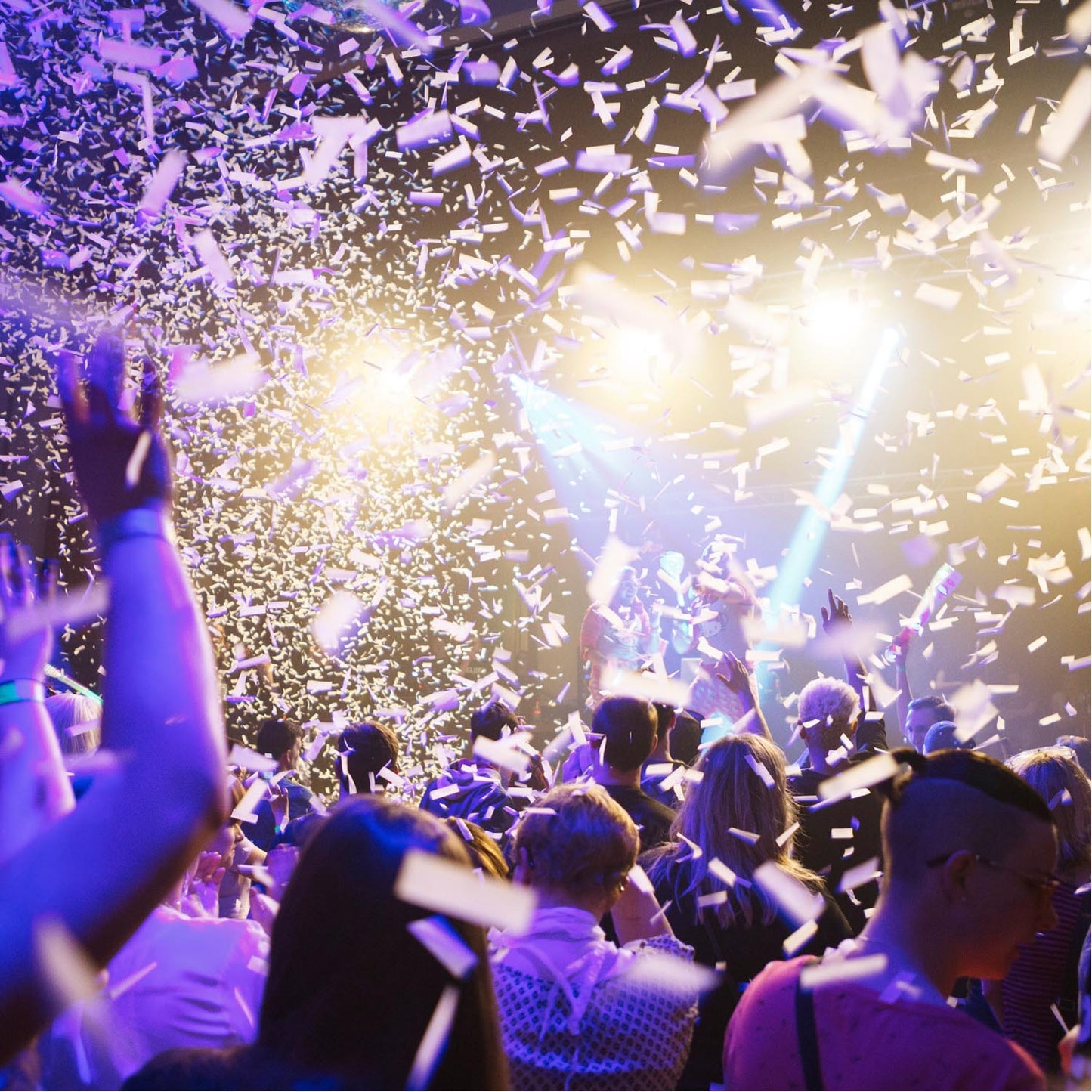 NICO Confetti-Shooter 30 cm, Herzen Weiß- 2 Rollen