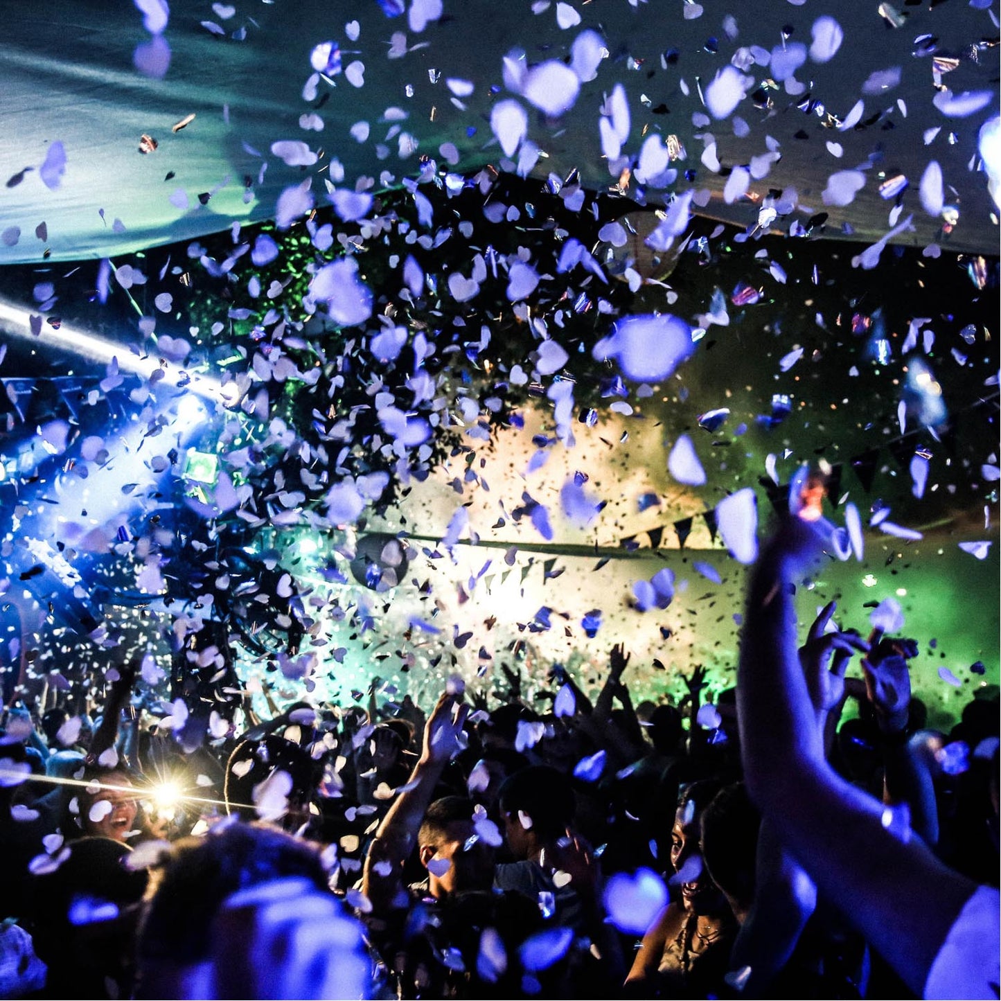NICO Confetti-Shooter 30 cm, Herzen Weiß- 2 Rollen